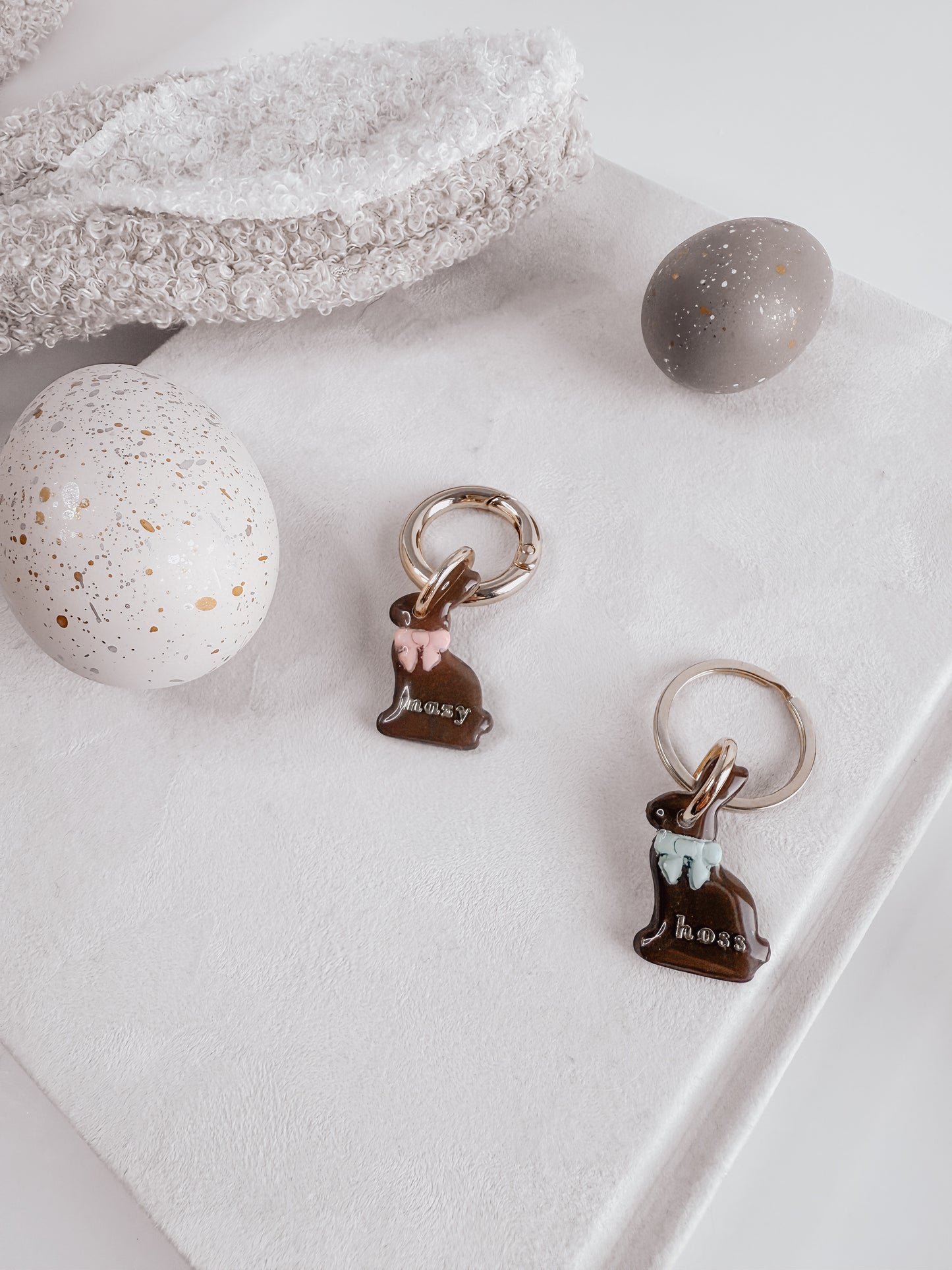 chocolate bunny | pet id tag