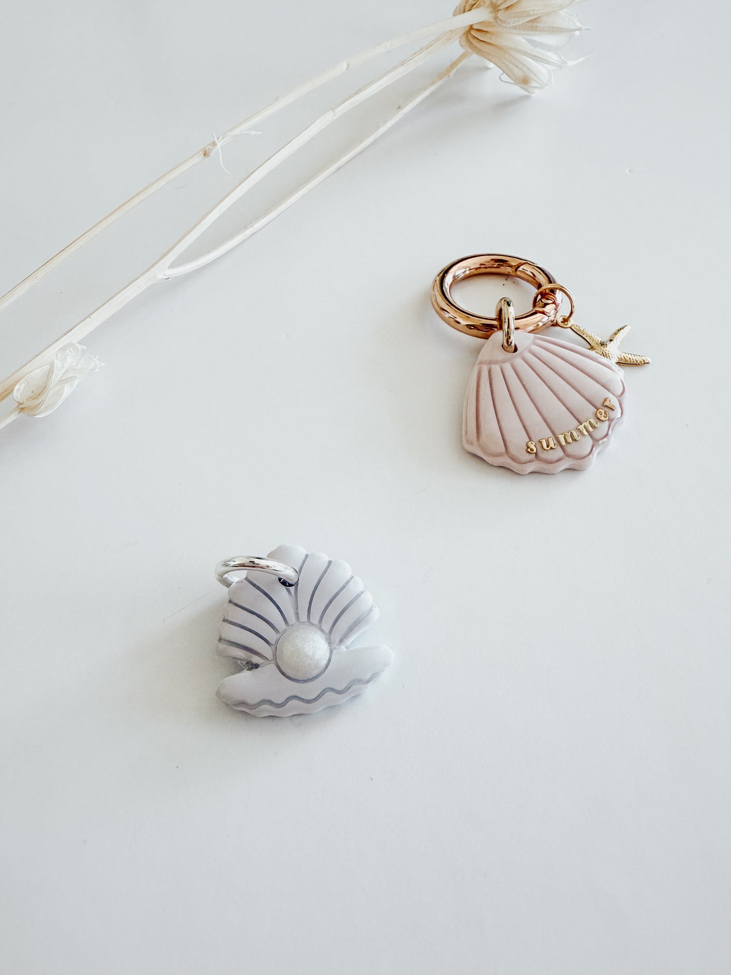 shell w/ pearl | pet id tag