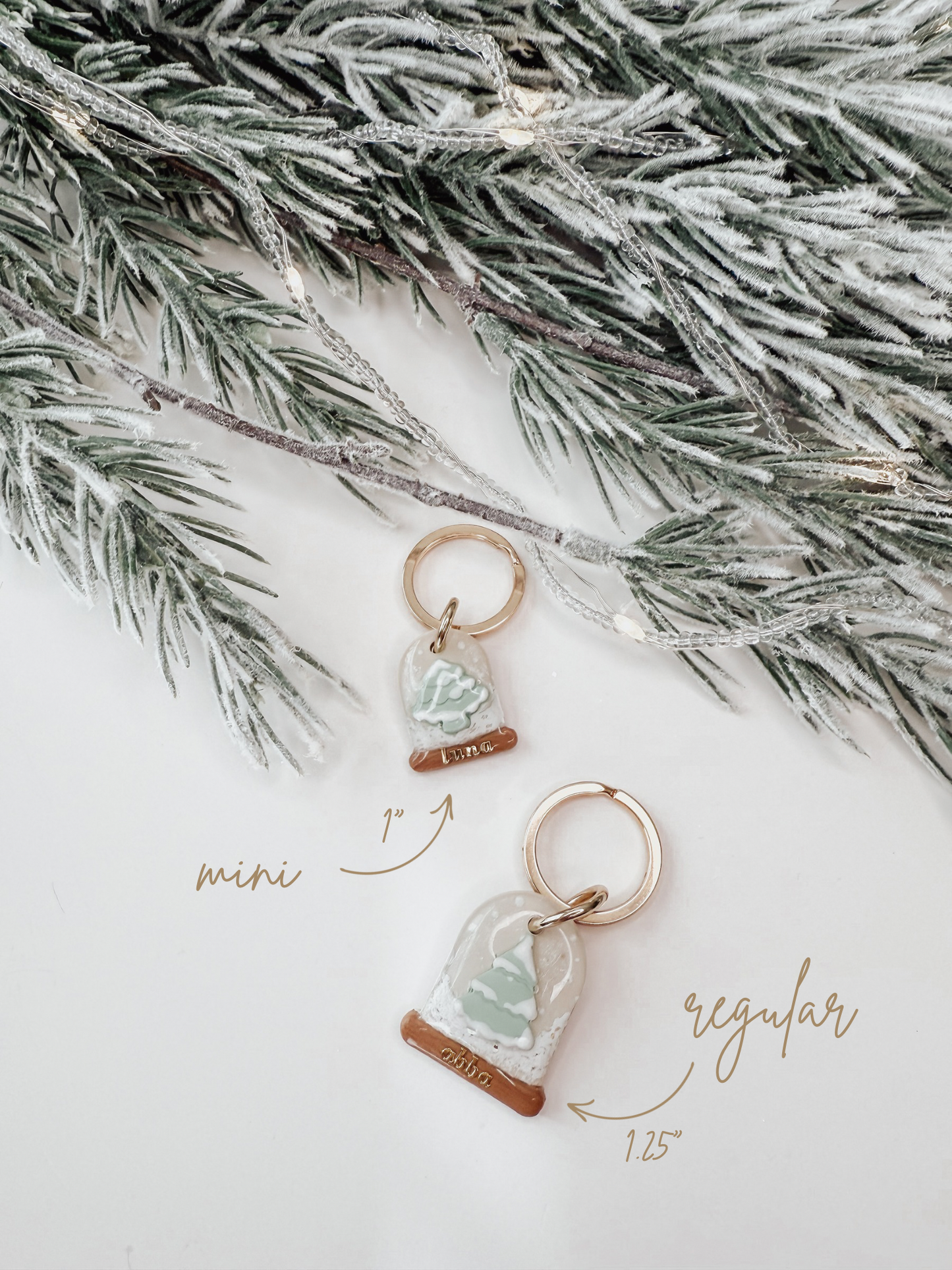 snow globe (mini) | pet id tag