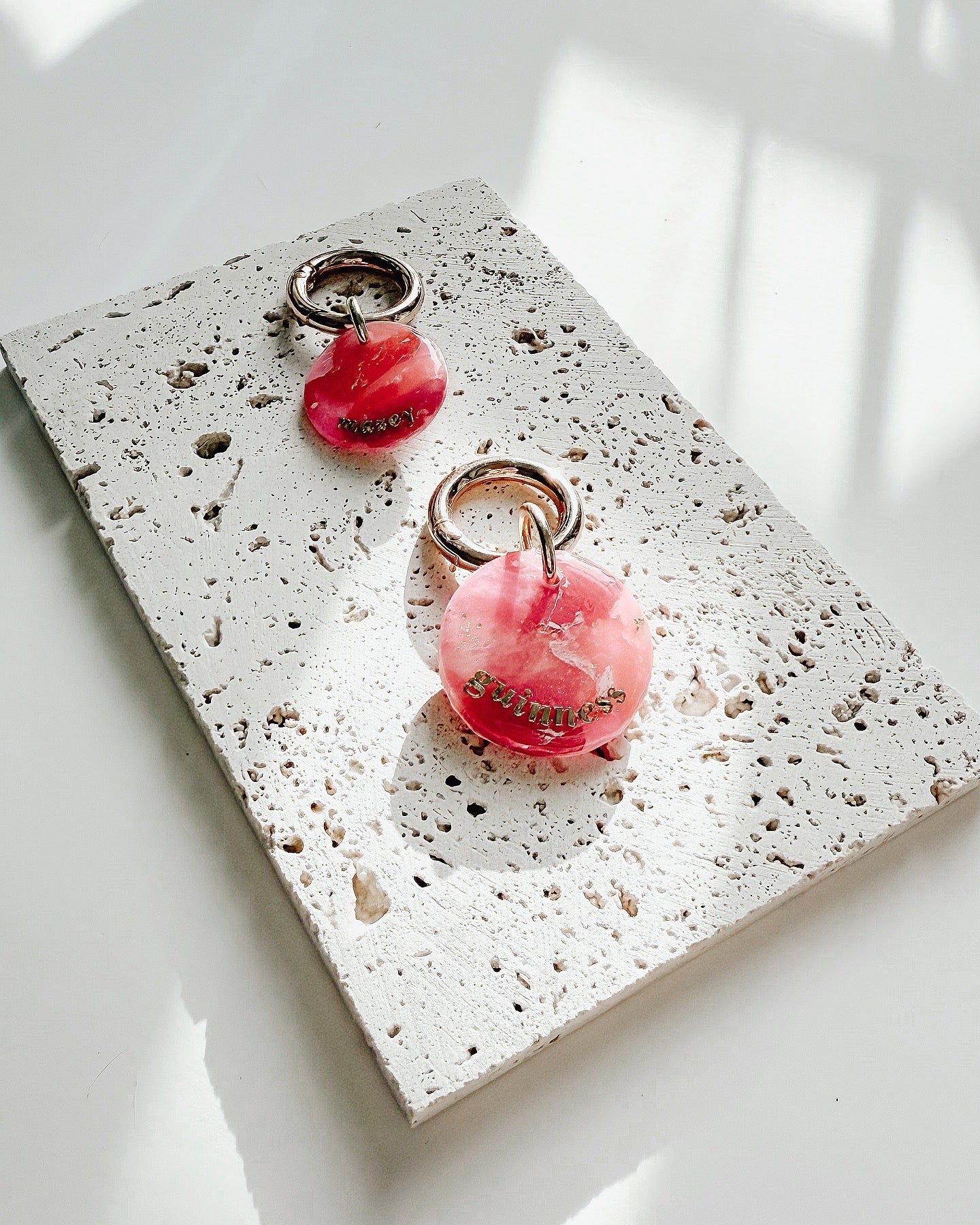 faux quartz | pet id tag