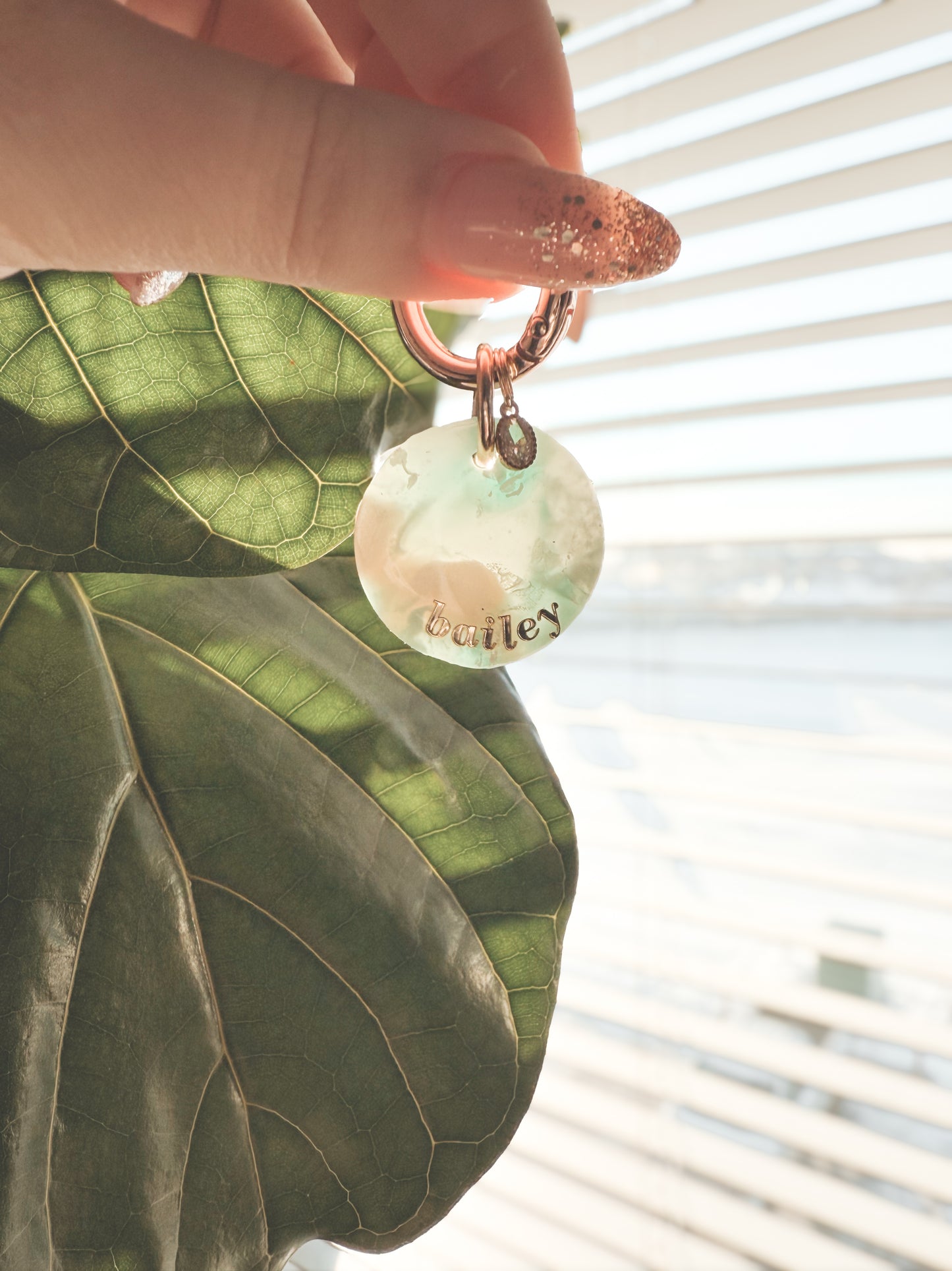 glass & rhinestones | collar charm