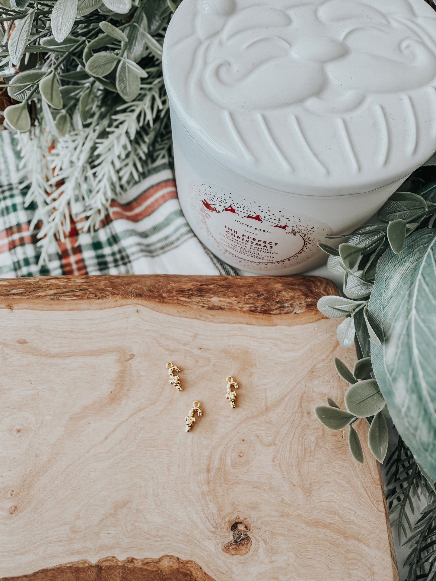 candy cane v2 18k gold plated | collar charm