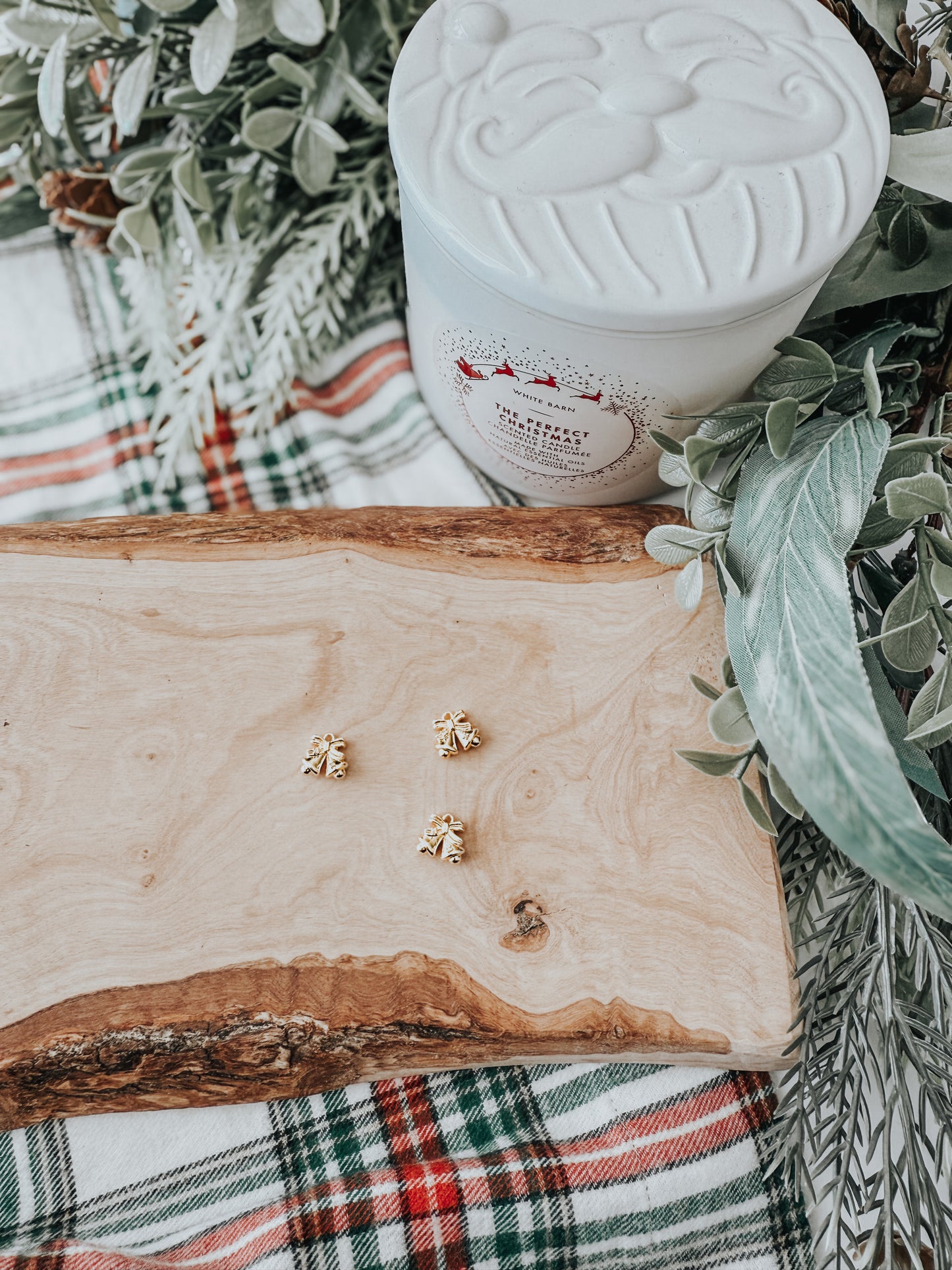 holiday bells 18k gold plated | collar charm