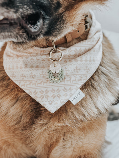 holiday wreath | pet id tag