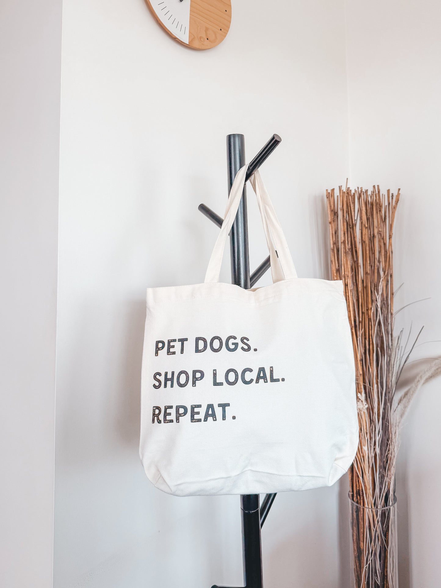pet dogs shop local | tote bag