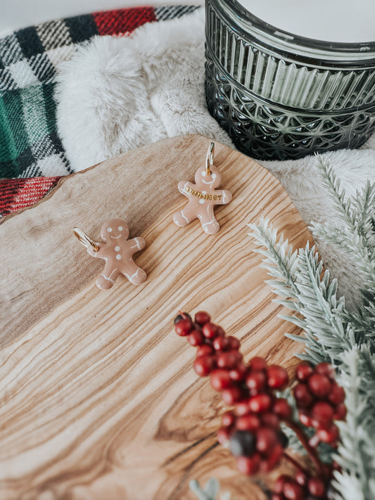 (classic) gingerbread man | pet id tag