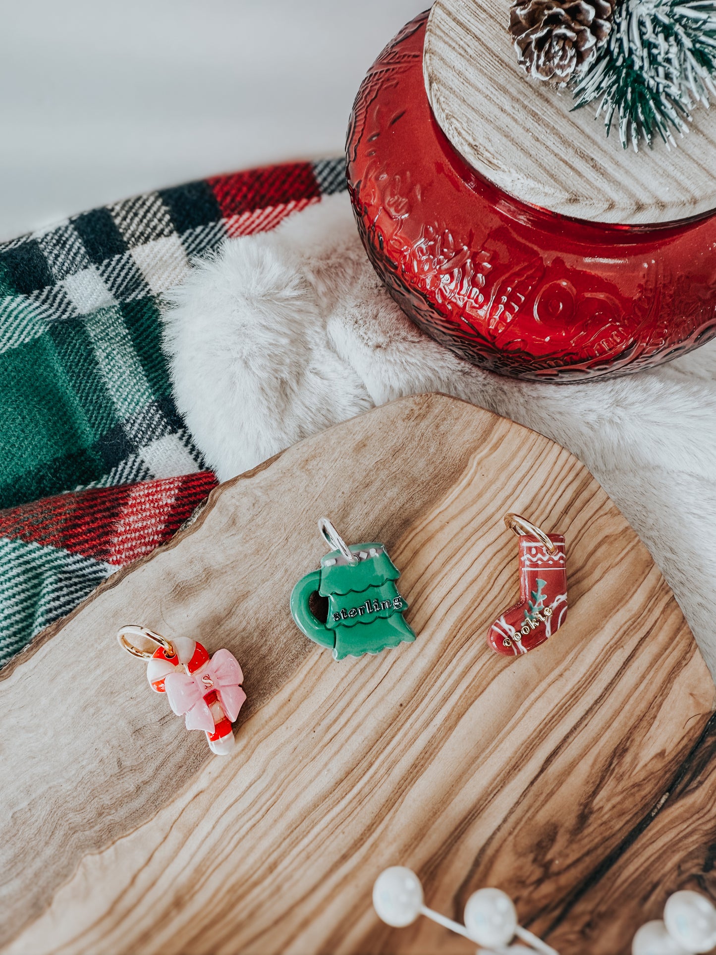 candy cane | collar charm