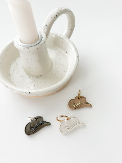 cowboy hat | pet id tag