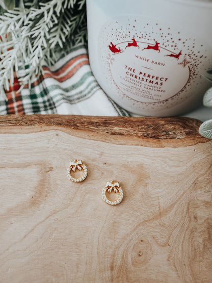 pave cz wreath 18k gold plated | collar charm