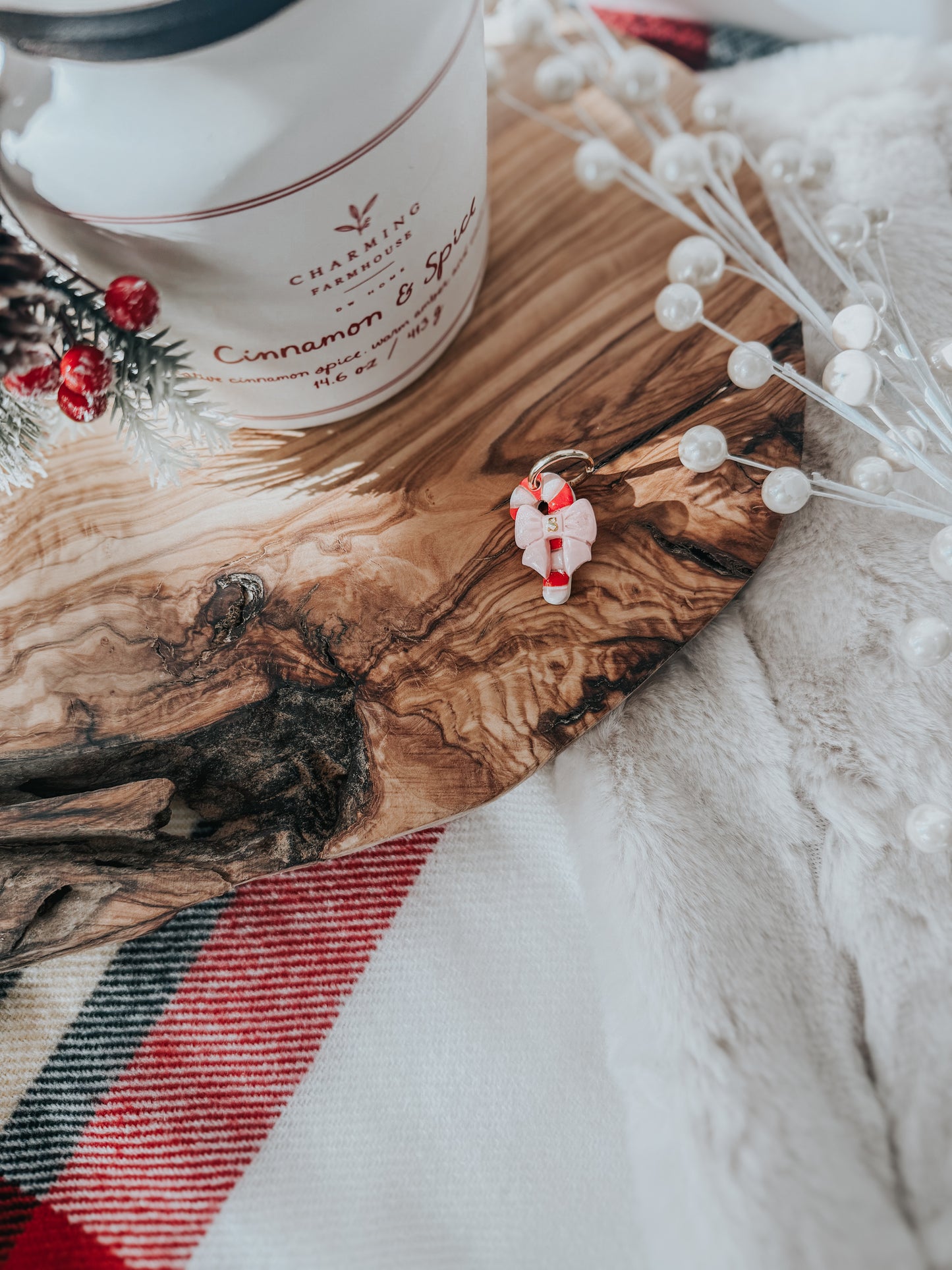 candy cane | collar charm