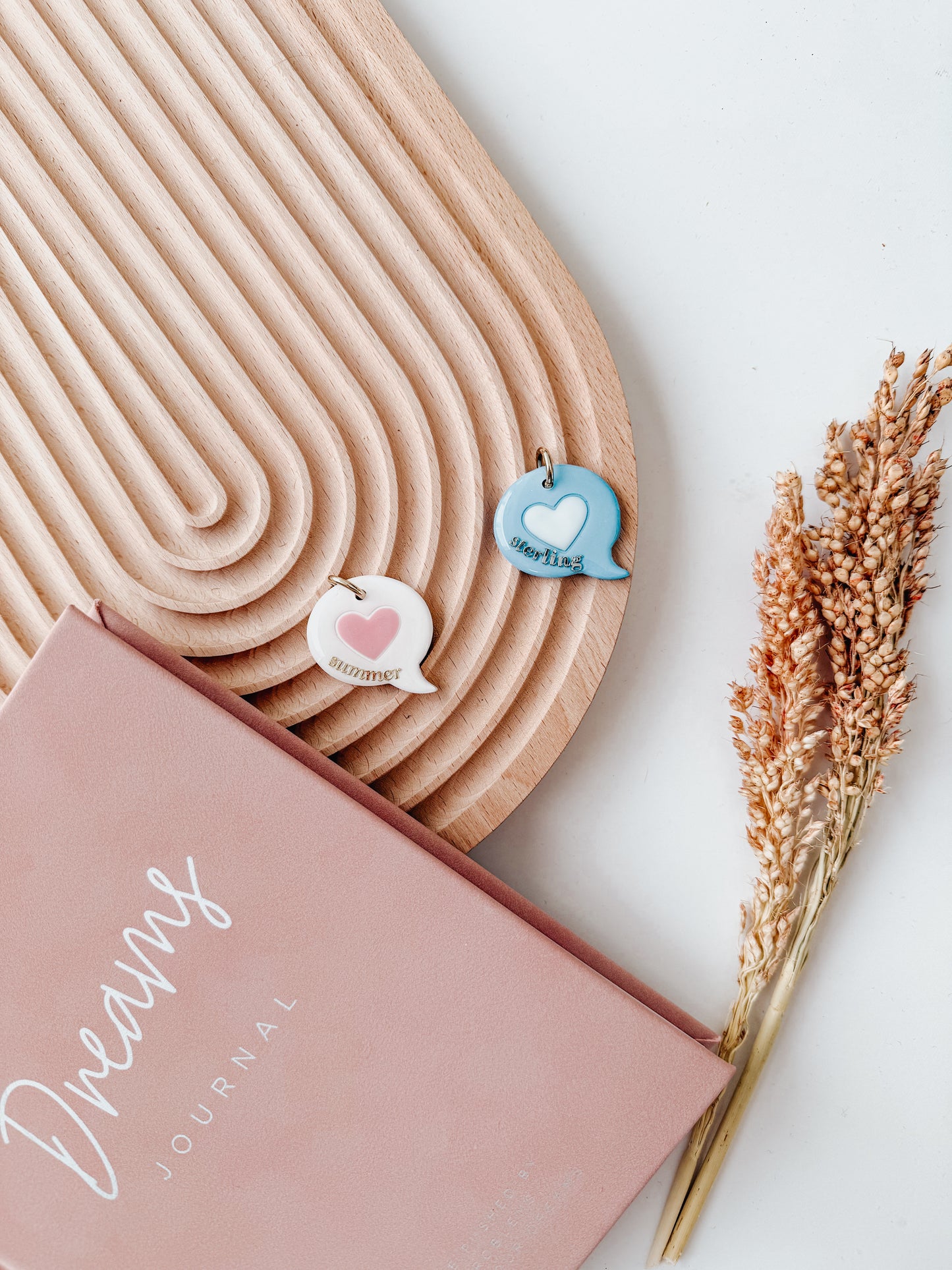 text bubble heart | pet id tag