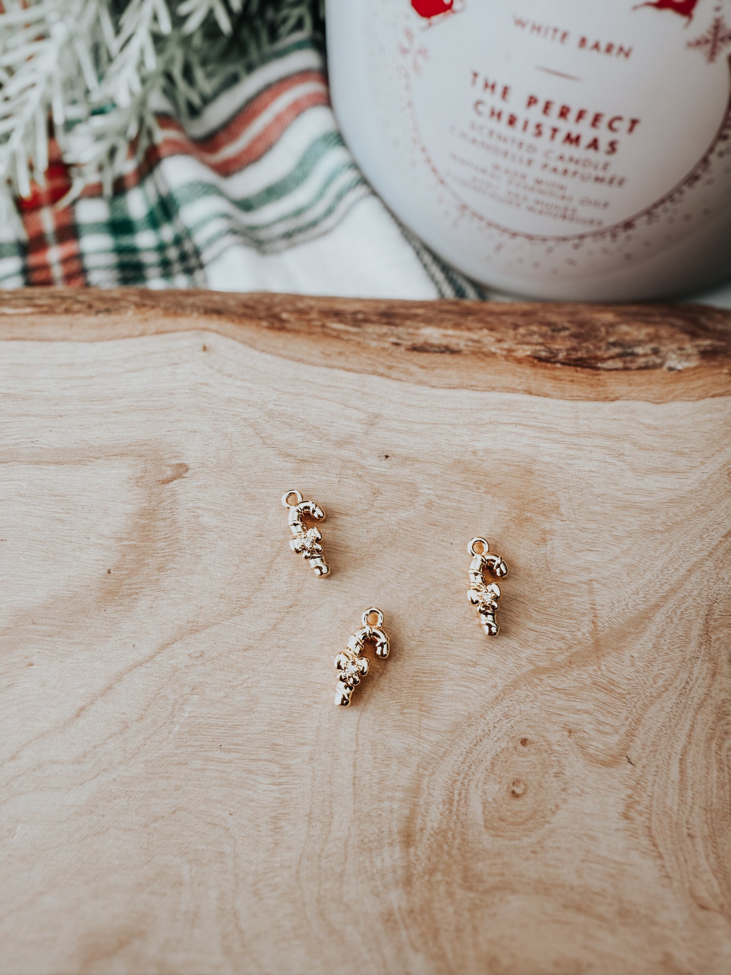 candy cane v2 18k gold plated | collar charm