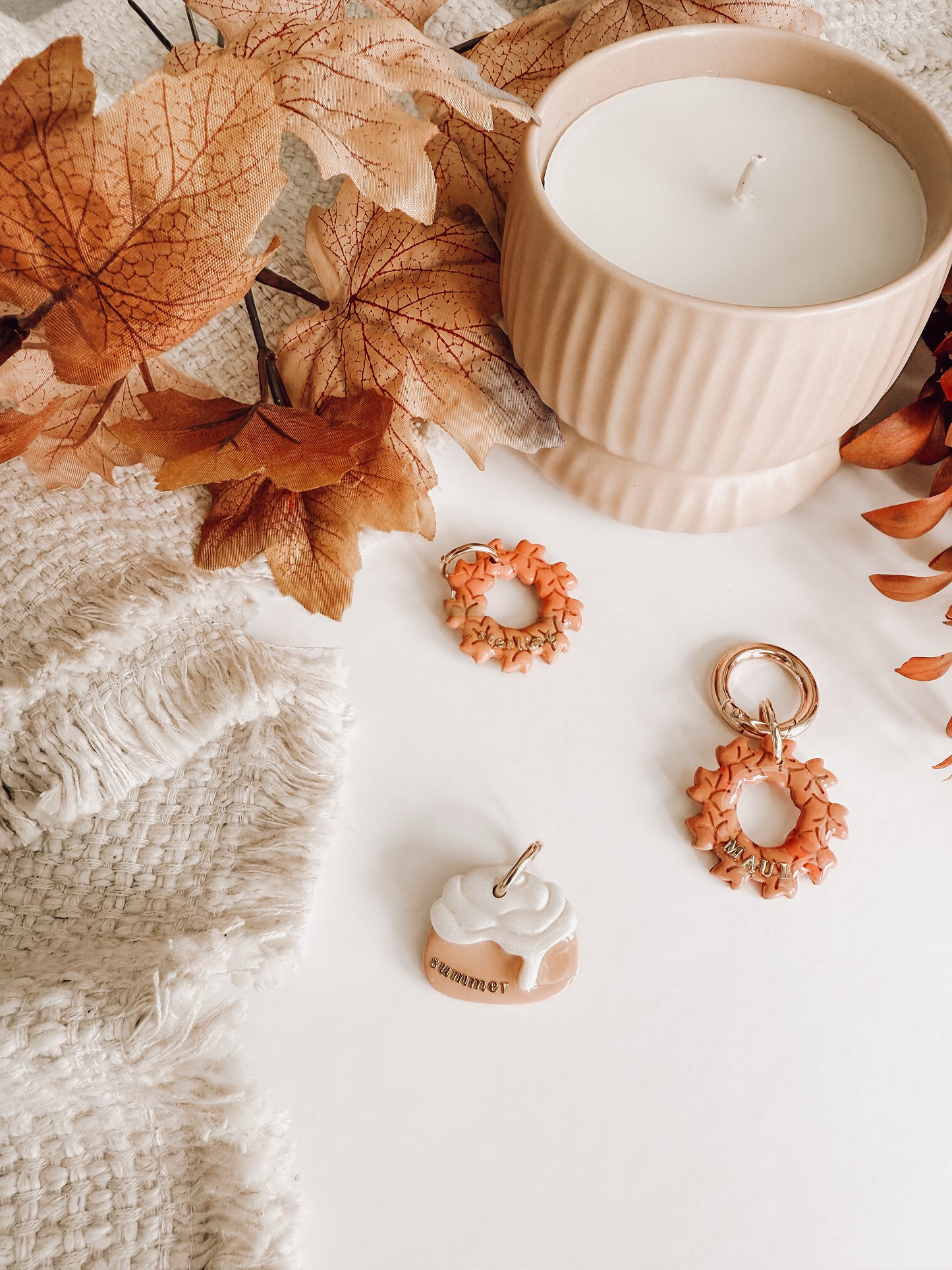 fall wreath | pet id tag