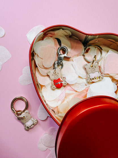beary loved | pet id tag