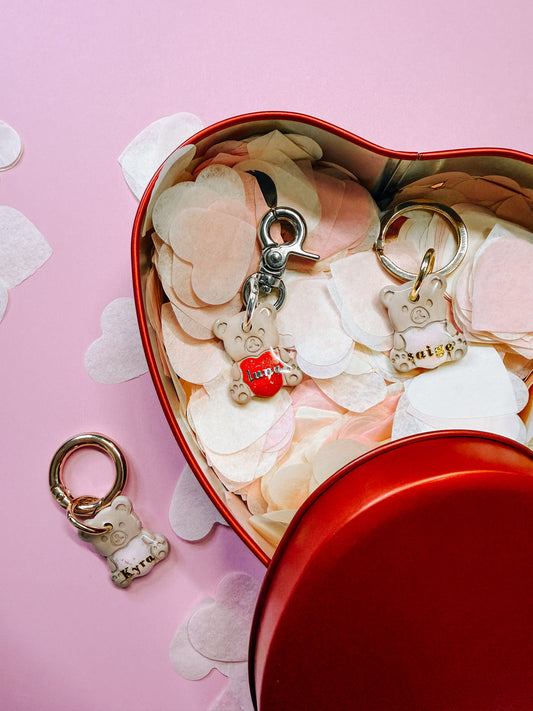 beary loved | pet id tag