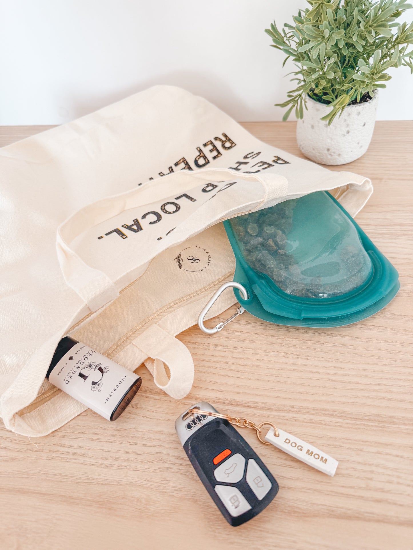 pet dogs shop local | tote bag