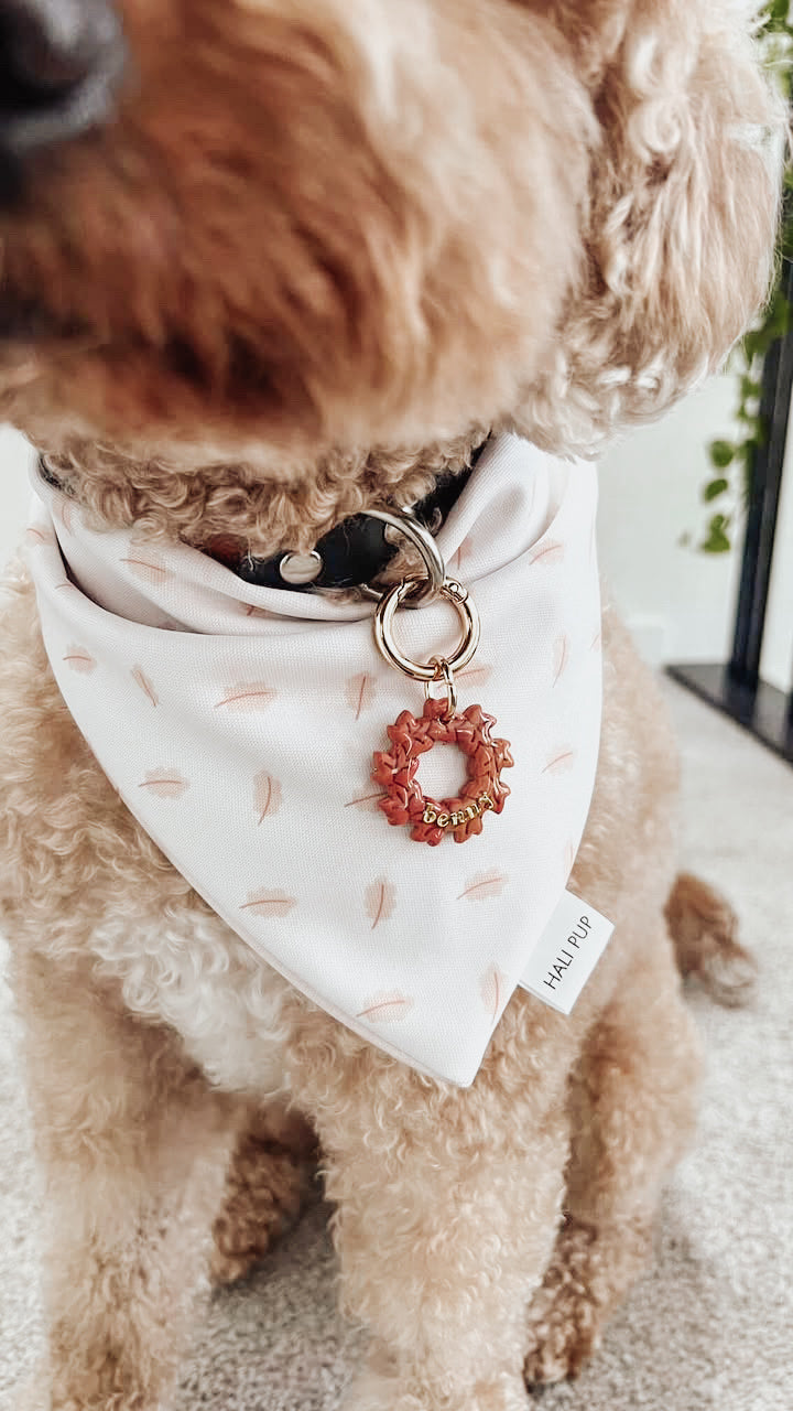 fall wreath | pet id tag