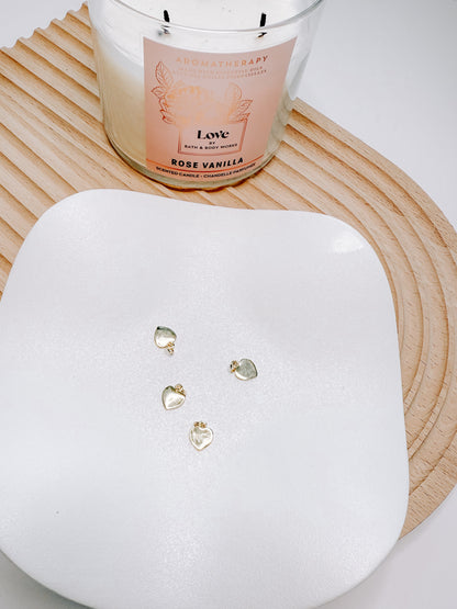 18k gold plated heart | collar charm