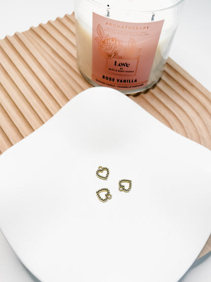beaded heart | collar charm