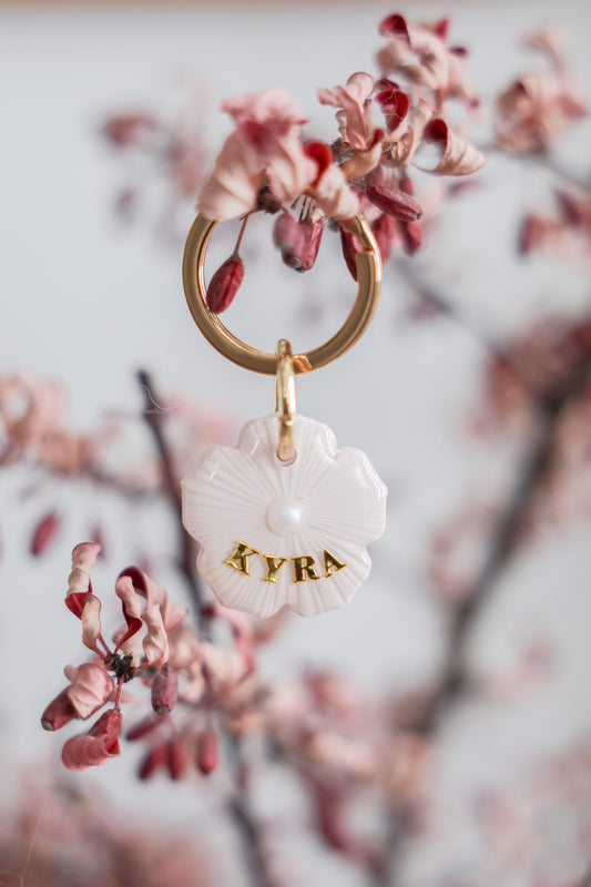 pearl blossom | pet id tag
