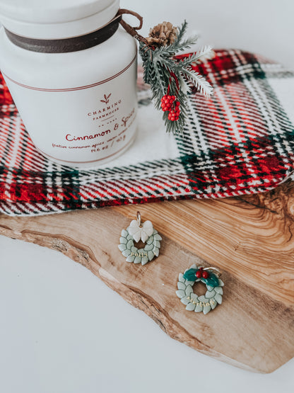 holiday wreath | pet id tag