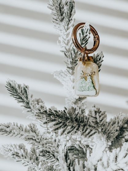 xmas jar with trees | pet id tag